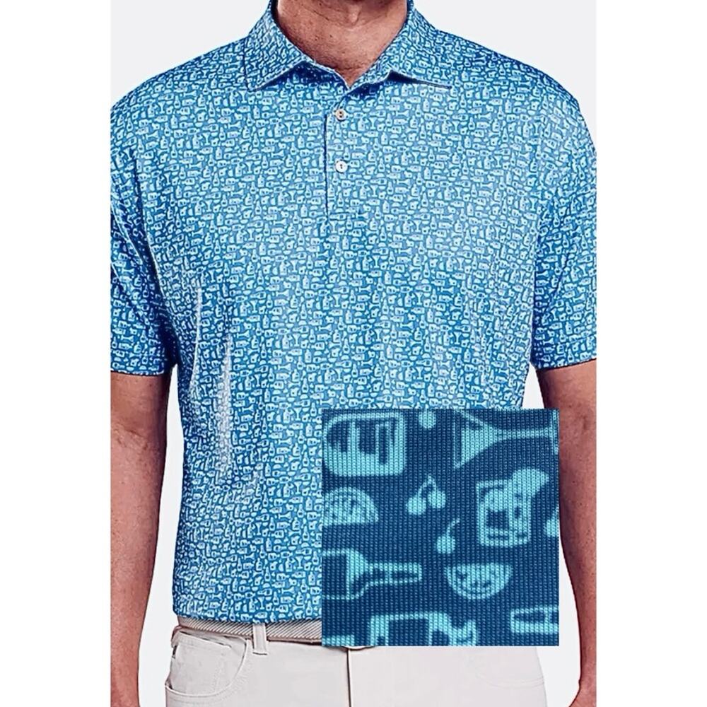 Peter Millar Golf Polo XL Summer Comfort Cocktail Bourbon Tequila Martini